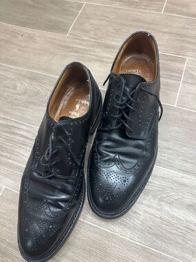 Polo by Ralph Lauren Black Leather Wingtip Oxfords